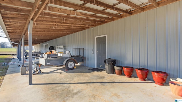 view of patio / terrace with a carport
