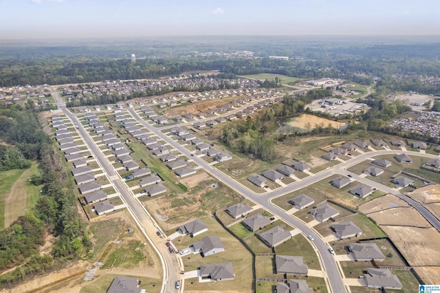 drone / aerial view with a residential view