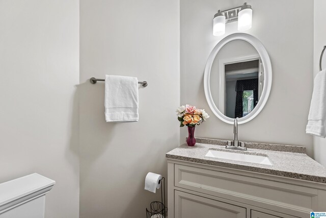 5006 Aberdeen Way, Hoover, AL 35242 - half bathroom with vanity and toilet
