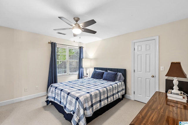 5006 Aberdeen Way, Hoover, AL 35242 - carpeted bedroom featuring visible vents, baseboards, and a ceiling fan