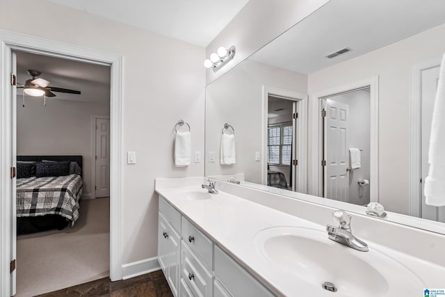 5006 Aberdeen Way, Hoover, AL 35242 - ensuite bathroom with visible vents, a sink, and connected bathroom