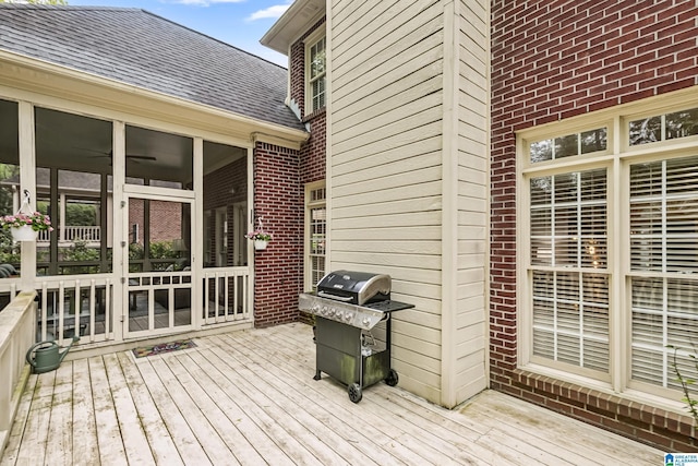 5006 Aberdeen Way, Hoover, AL 35242 - wooden terrace with area for grilling