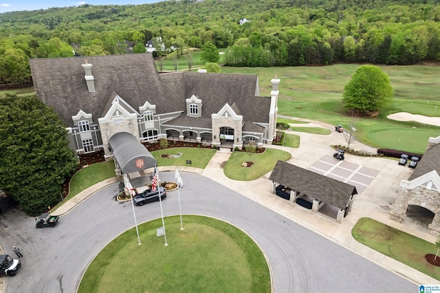 5006 Aberdeen Way, Hoover, AL 35242 - birds eye view of property featuring a forest view