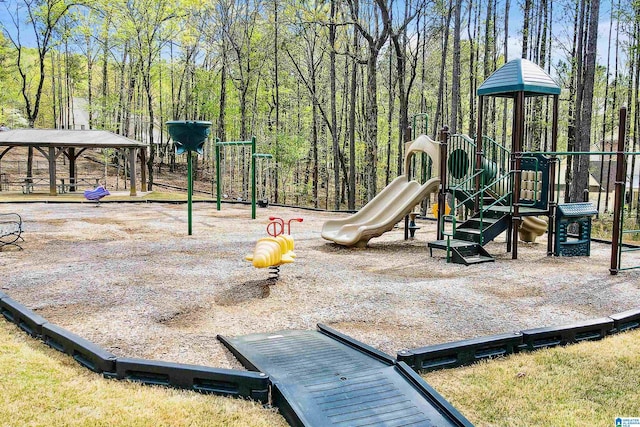 communal playground with a gazebo