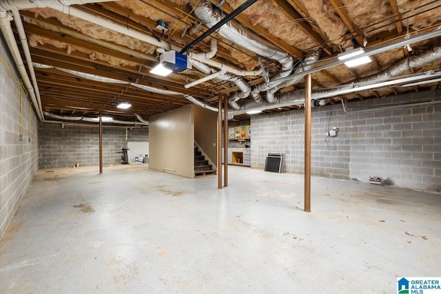 88 Glen Trce, Springville, AL 35146 - unfinished below grade area with stairs