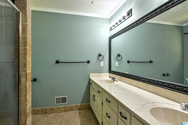 5000 Cameron Rd, Birmingham, AL 35242 - full bathroom featuring tile patterned flooring, visible vents, a sink, and crown molding