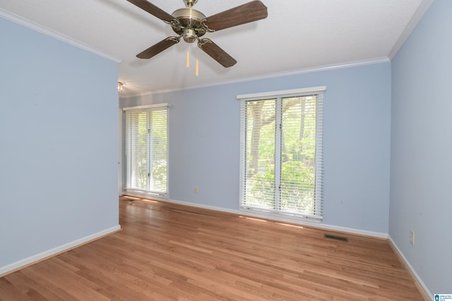5000 Cameron Rd, Birmingham, AL 35242 - spare room with baseboards, light wood-style floors, and ornamental molding