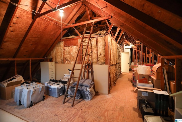 view of attic
