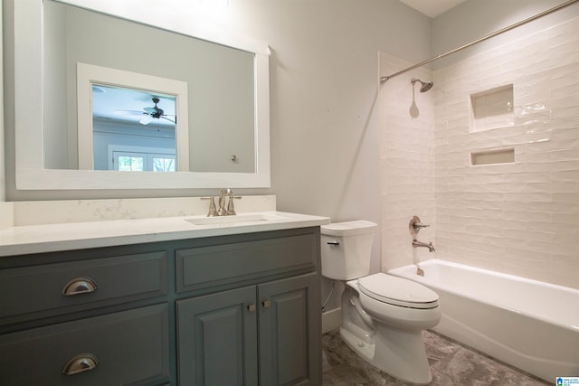 672 Kent Dairy Rd, Alabaster, AL 35007 - full bathroom with vanity, tub / shower combination, and toilet