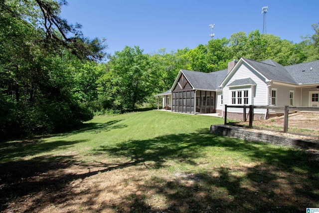 672 Kent Dairy Rd, Alabaster, AL 35007 - view of yard with a sunroom