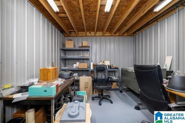 office with finished concrete floors