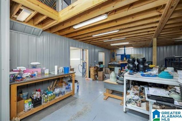 view of basement
