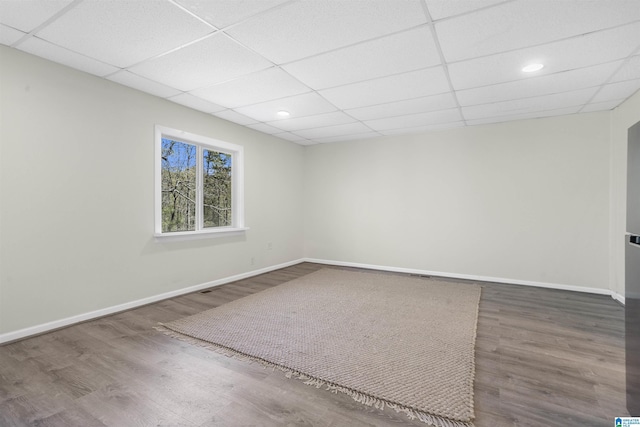 2315 Blackjack Rd, Trussville, AL 35173 - unfurnished room featuring recessed lighting, wood finished floors, baseboards, and a paneled ceiling