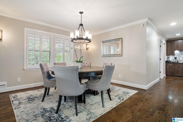 5448 Palomino Trl, Birmingham, AL 35242 - dining room with ornamental molding, baseboards, and a chandelier