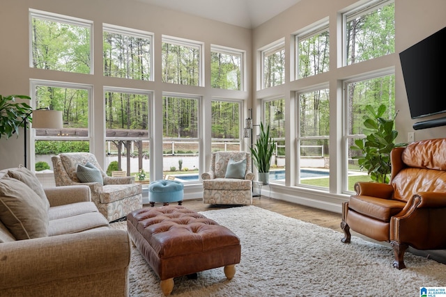5448 Palomino Trl, Birmingham, AL 35242 - sunroom with wood finished floors and a towering ceiling