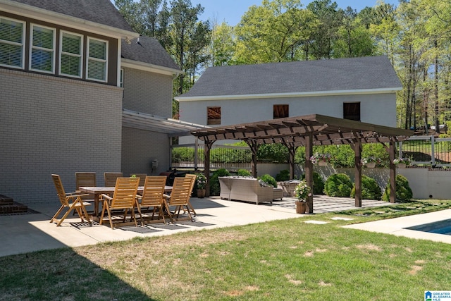 5448 Palomino Trl, Birmingham, AL 35242 - view of patio with a pergola and fence