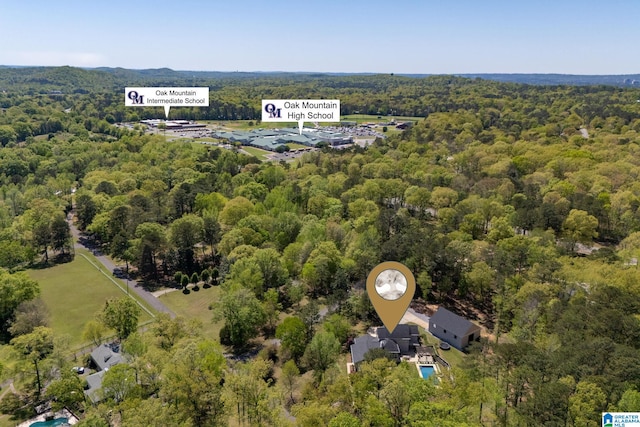 5448 Palomino Trl, Birmingham, AL 35242 - bird's eye view featuring a forest view