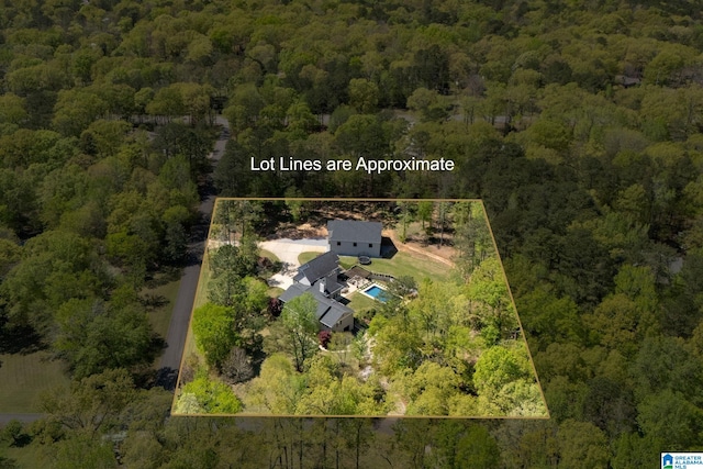 5448 Palomino Trl, Birmingham, AL 35242 - aerial view with a wooded view