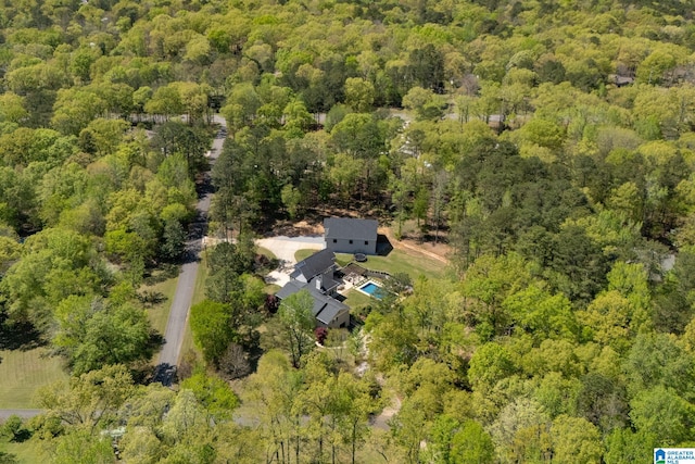 5448 Palomino Trl, Birmingham, AL 35242 - birds eye view of property featuring a wooded view