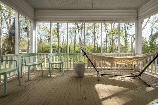 view of sunroom / solarium