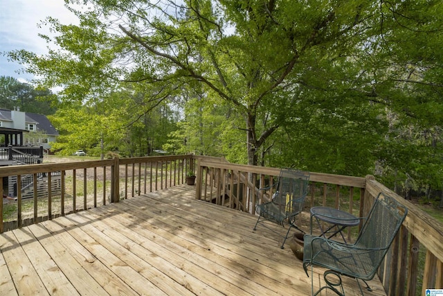 view of wooden terrace