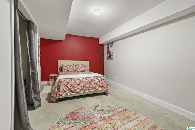 bedroom with baseboards