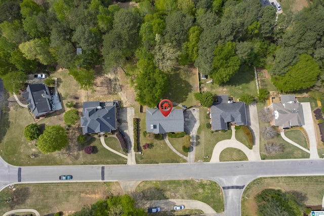 drone / aerial view featuring a residential view