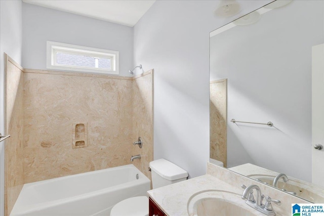 5592 Summit Pointe, Pinson, AL 35126 - bathroom featuring toilet, vanity, and shower / bathtub combination