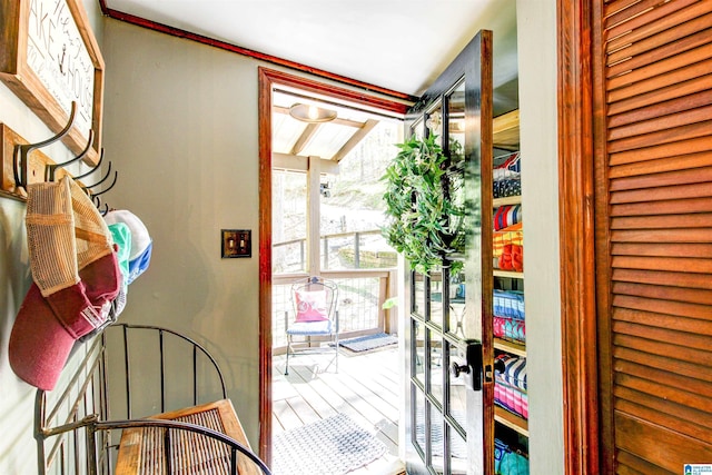 view of doorway to outside