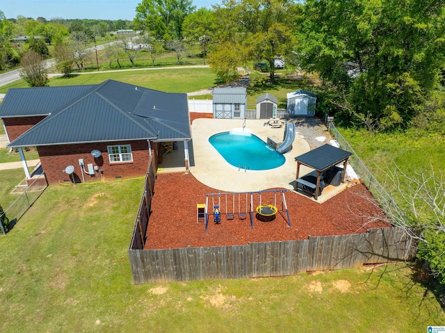 birds eye view of property