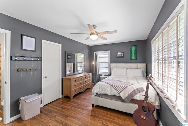 2110 S 4th Ave, Irondale, AL 35210 - bedroom with wood finished floors and ceiling fan