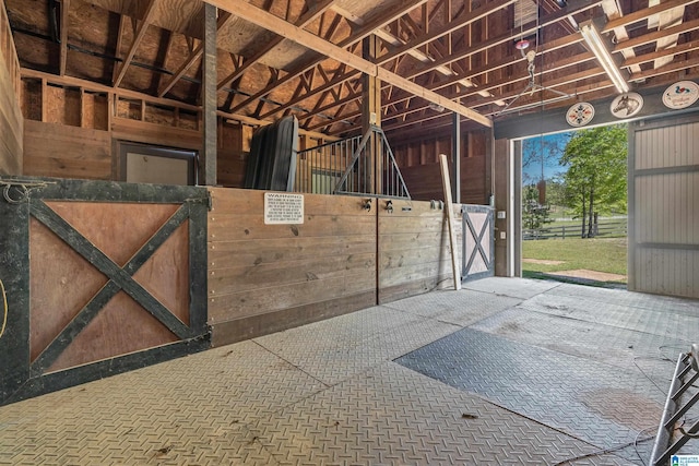 view of horse barn