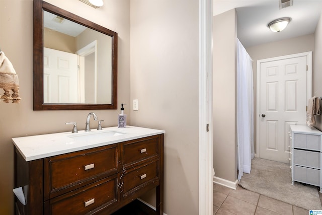 7717 Clayton Cove Pkwy, Clay, AL 35126 - full bathroom with tile patterned flooring, vanity, and visible vents