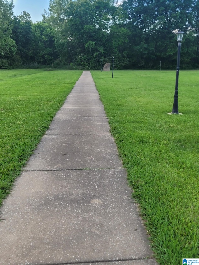 exterior space with a lawn