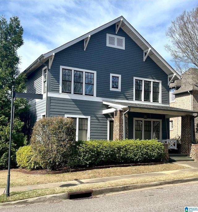 3881 Ross Park Dr, Hoover, AL 35226 - view of front of property with brick siding and a porch