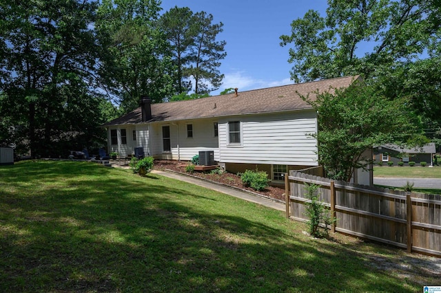 5001 Mountain View Pkwy, Birmingham, AL 35244 - rear view of property featuring central air condition unit and a chimney