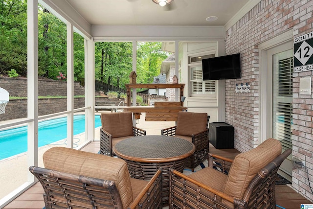view of sunroom / solarium