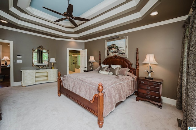4527 High Court Cir, Hoover, AL 35242 - bedroom with light colored carpet, crown molding, and a raised ceiling