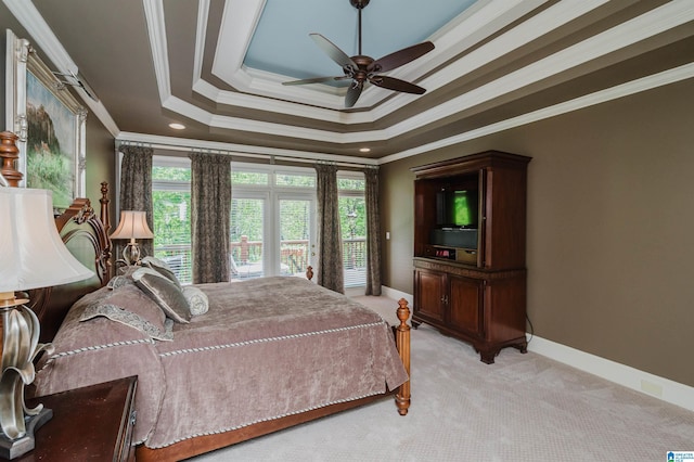 4527 High Court Cir, Hoover, AL 35242 - bedroom with multiple windows, a tray ceiling, and crown molding