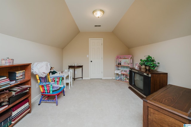4527 High Court Cir, Hoover, AL 35242 - interior space with vaulted ceiling, visible vents, carpet flooring, and baseboards