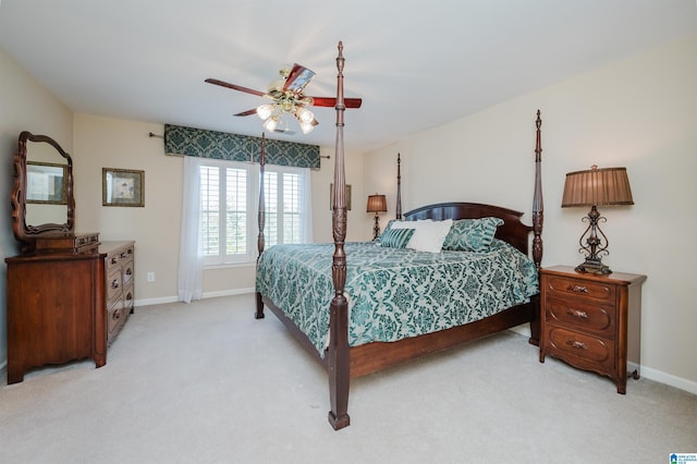 4527 High Court Cir, Hoover, AL 35242 - bedroom with ceiling fan, baseboards, and light carpet