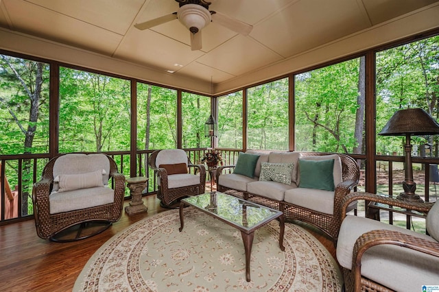 4527 High Court Cir, Hoover, AL 35242 - sunroom with a ceiling fan and a healthy amount of sunlight
