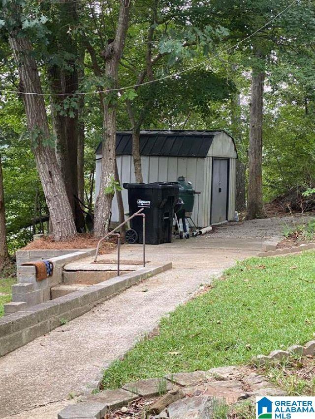 view of shed
