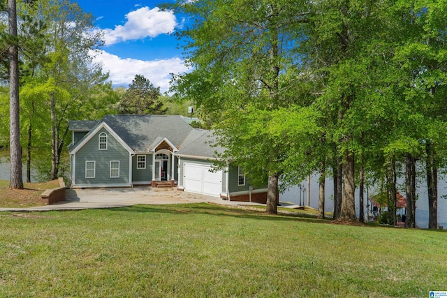 387 Misty Ln, Wedowee, AL 36278 - single story home featuring an attached garage, a patio area, and a front yard