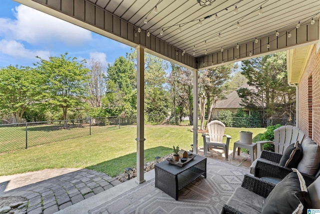 view of patio / terrace featuring a fenced backyard