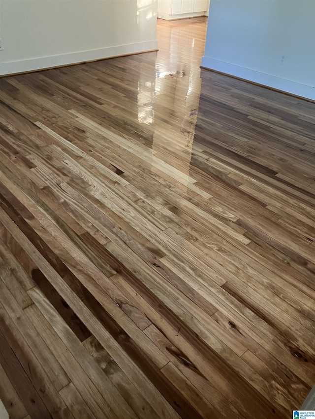 details featuring baseboards and wood finished floors