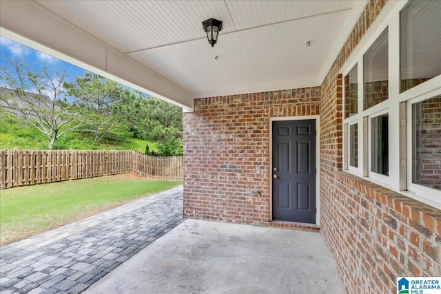 view of patio / terrace with a fenced backyard