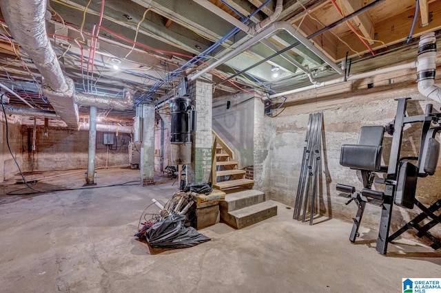 2910 W Meighan Blvd, Gadsden, AL 35904 - unfinished below grade area with stairs