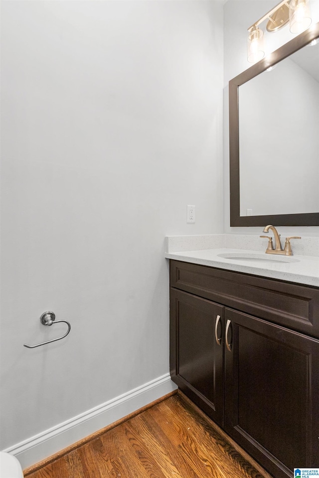 2698 Piedmont Dr, Helena, AL 35022 - bathroom featuring wood finished floors, vanity, and baseboards
