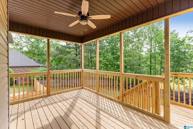 2698 Piedmont Dr, Helena, AL 35022 - wooden terrace featuring a ceiling fan